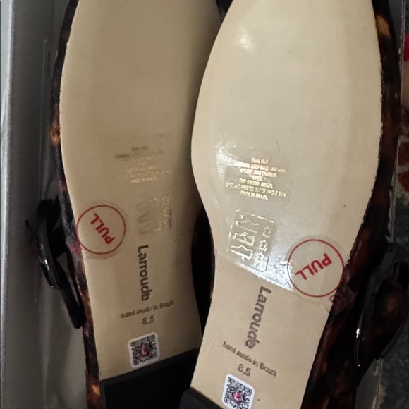 Larroude animal print calf hair Verona ballet flat - Picture 3 of 3